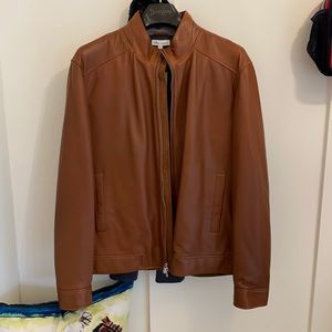 Peter Millar Leather Coat